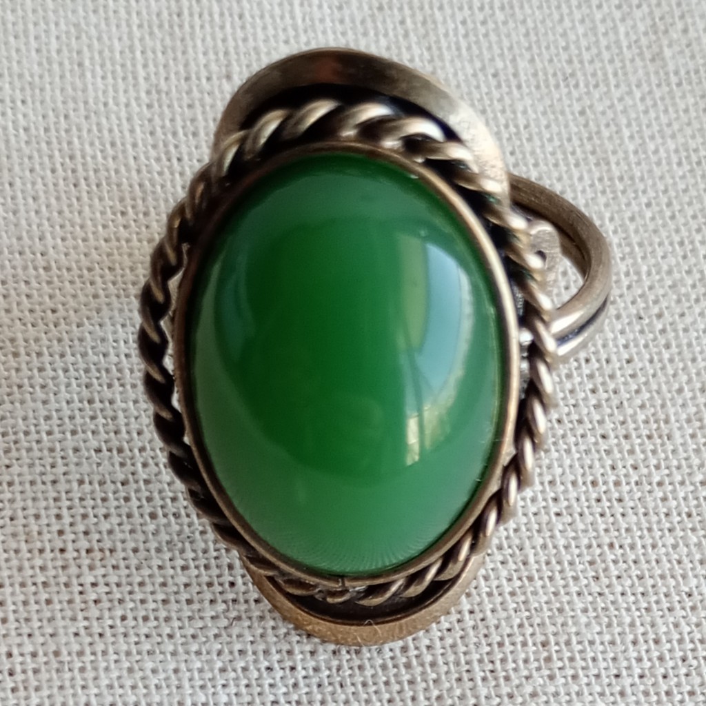 CV-5 Anillo oval de alpaca regulable