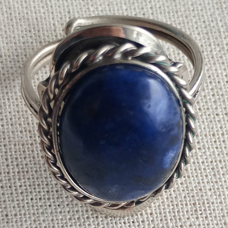 Anillo oval de alpaca regulable