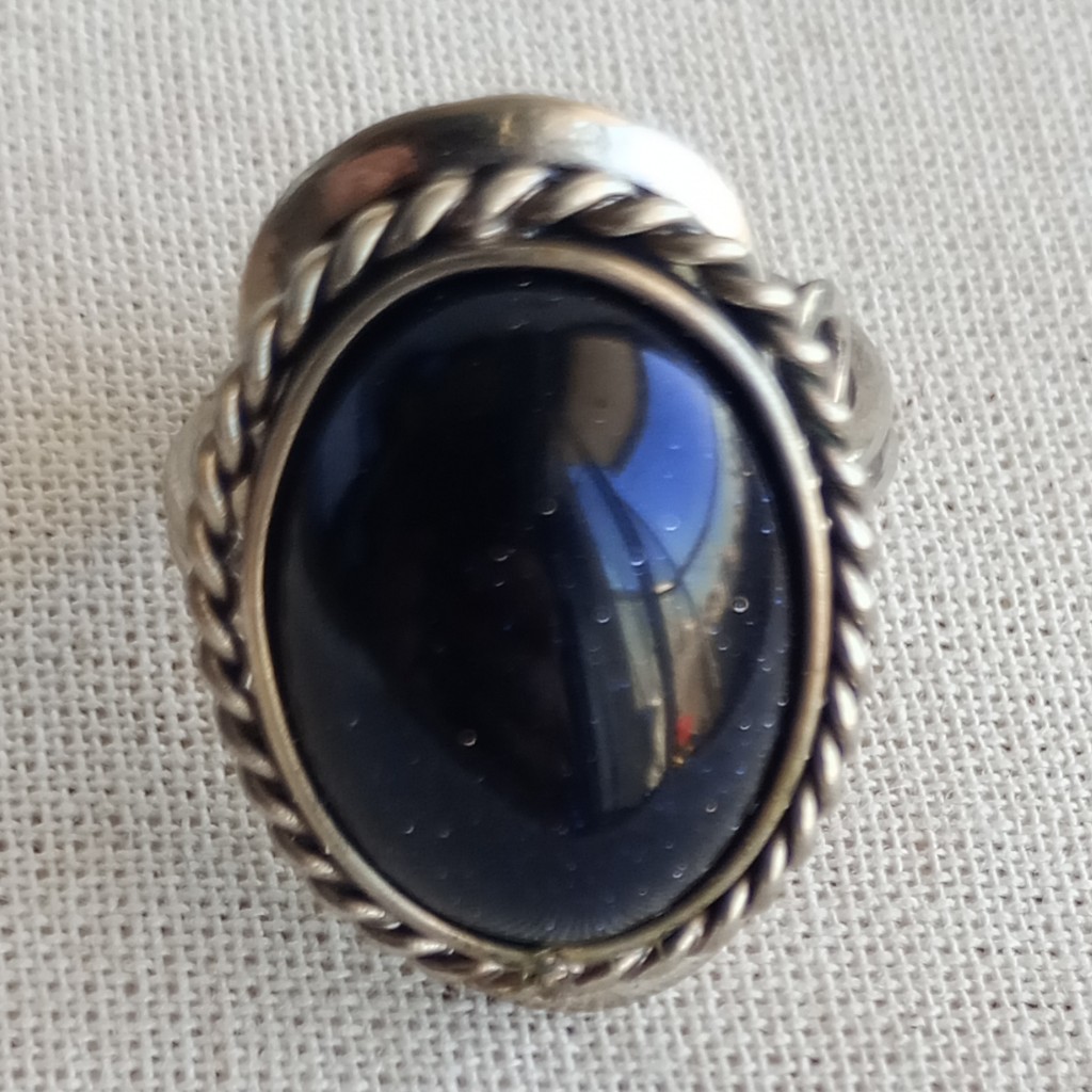 LLE-6 Anillo oval de alpaca regulable