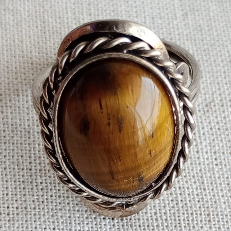 Anillo oval de alpaca regulable