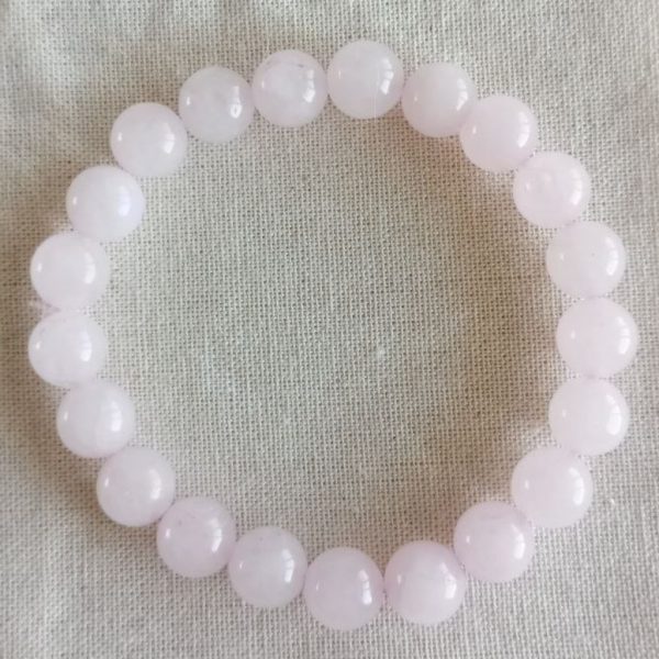Pulsera elástica de cuarzo rosa