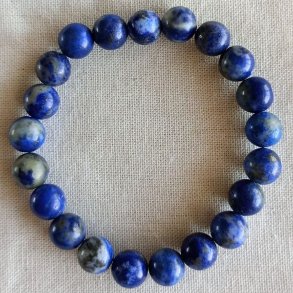 Pulsera elástica de lapislázuli