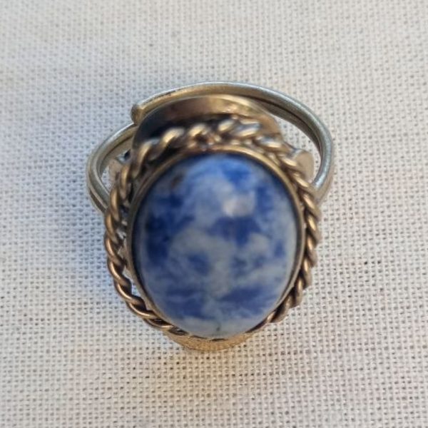 Anillo oval de alpaca regulable